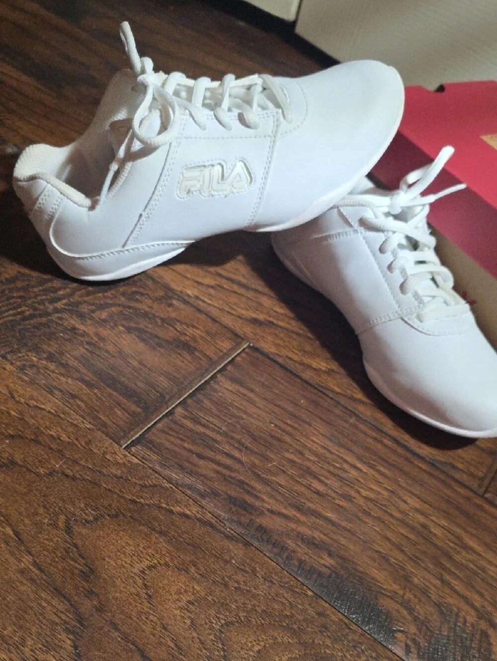 Fila Kids White Lace-Up Sneakers